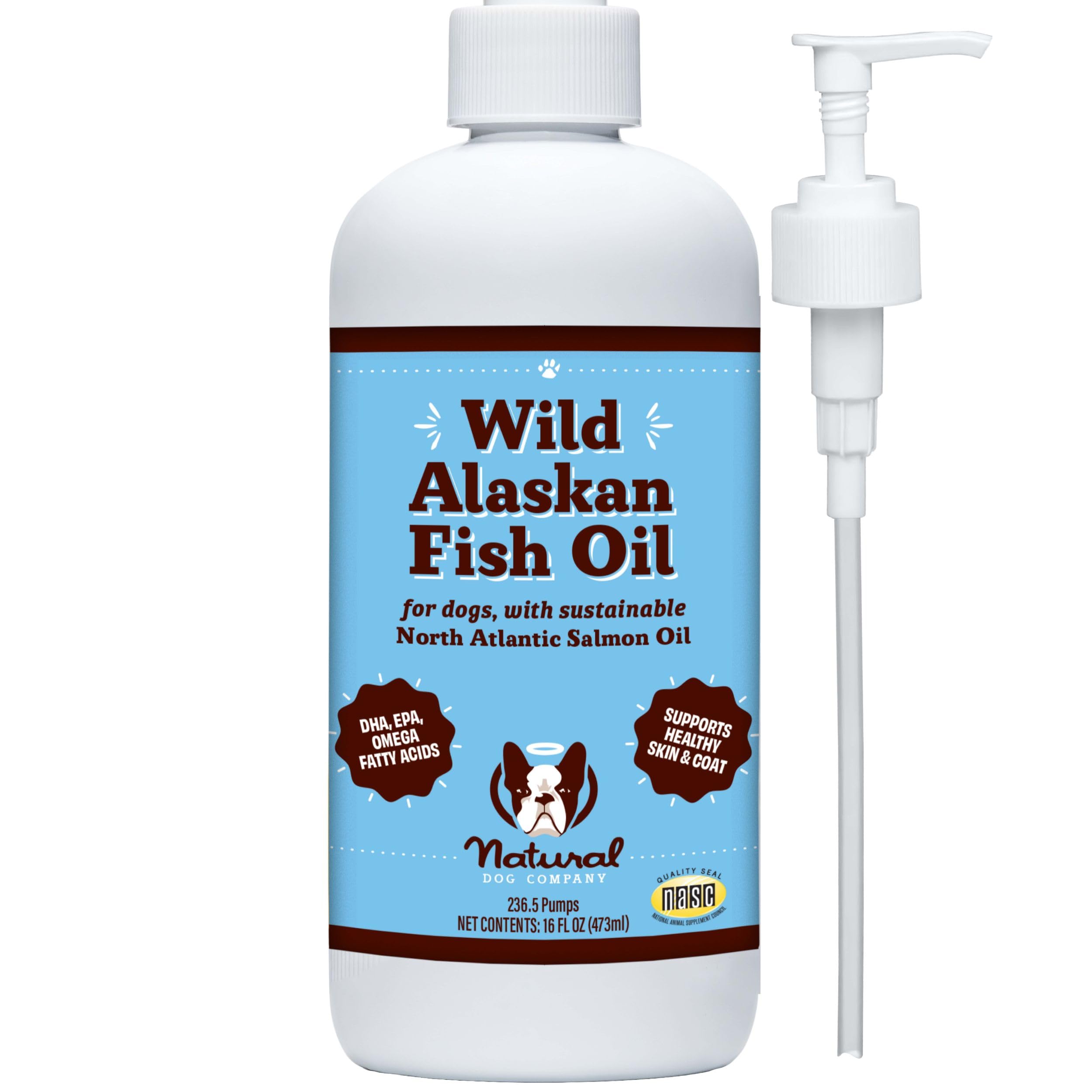 Natural Dog Company Wild Alaskan Fish Oil for Dogs