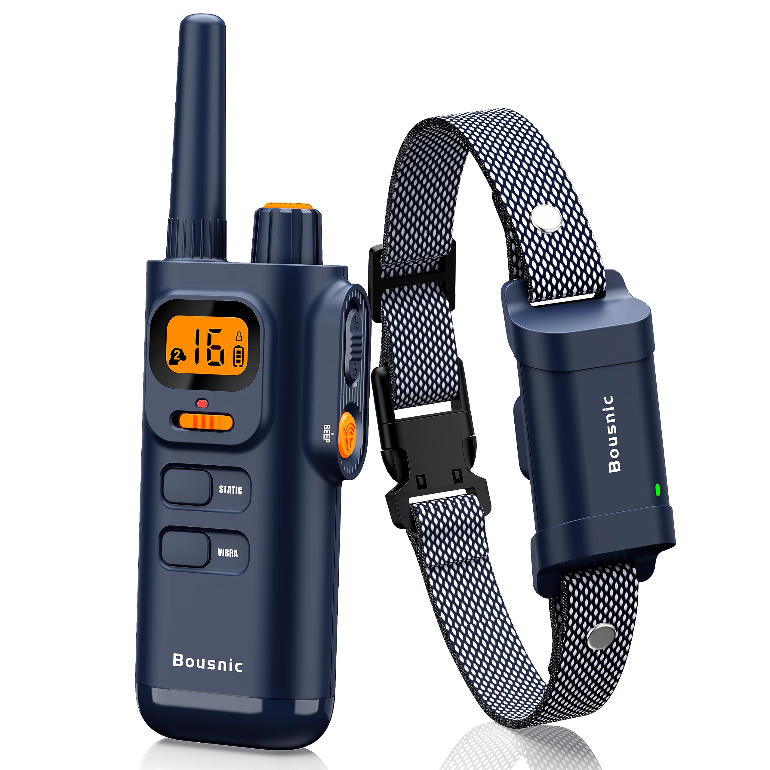 Bousnic Dog Shock Collar with Remote - Dark Blue