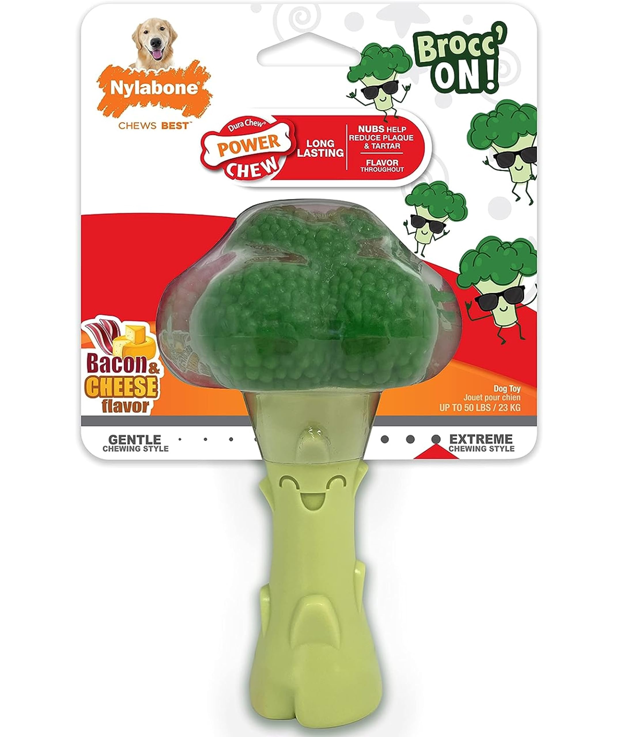 Nylabone Broccoli Dog Toy Power Chew 