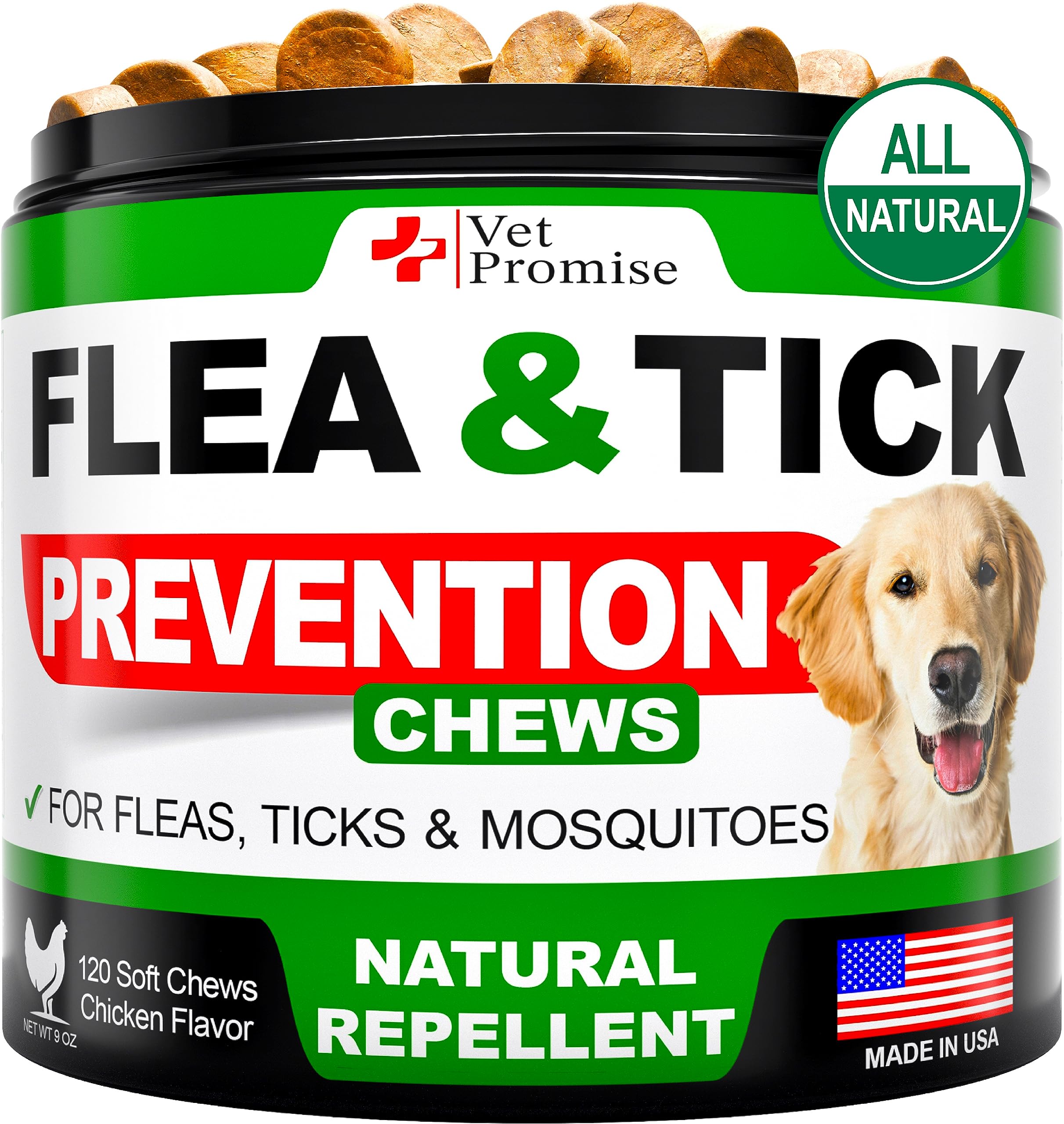 Vet Promise Flea and Tick Prevention for Dogs Chewables