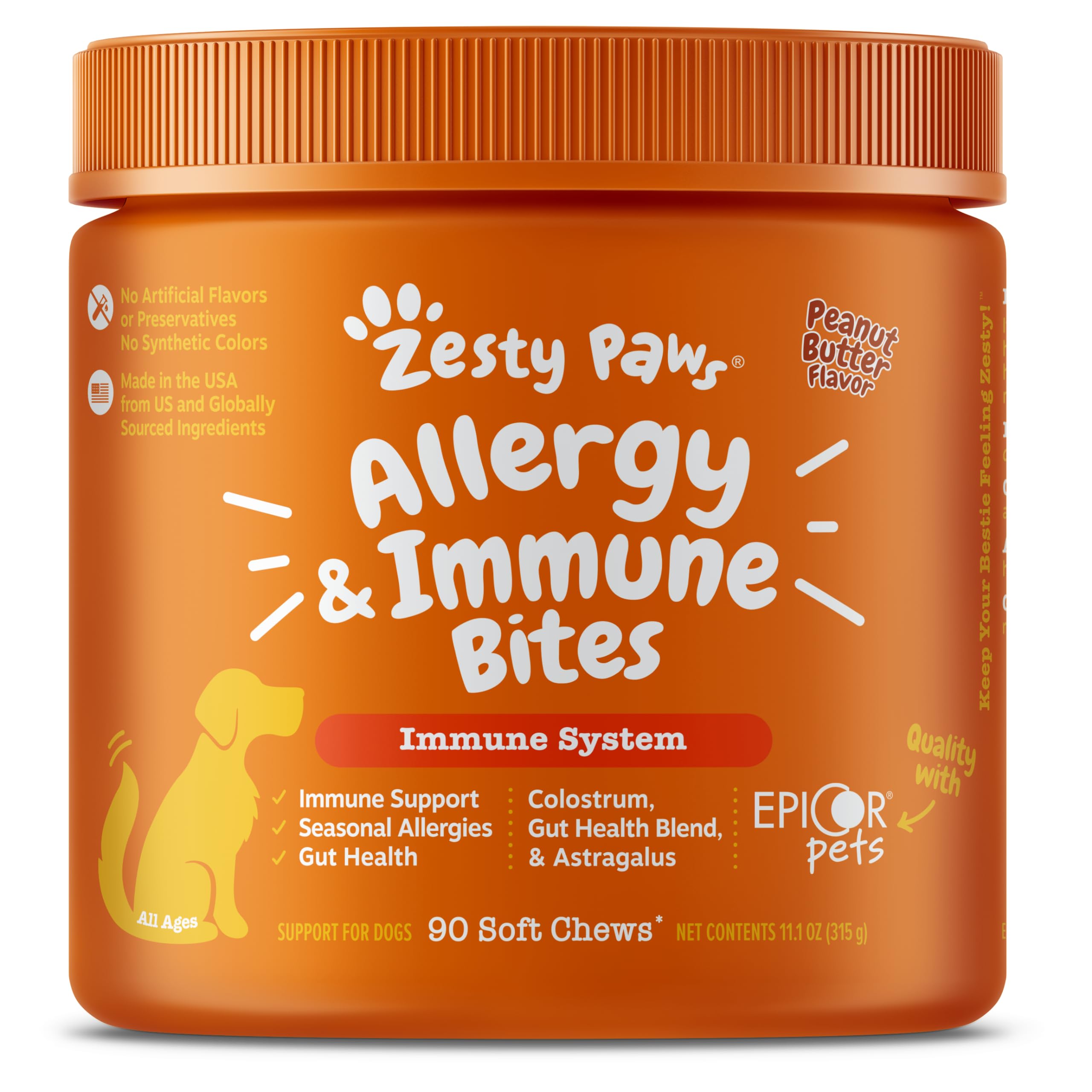 Zesty Paws Allergy Immune Supplement for Dogs